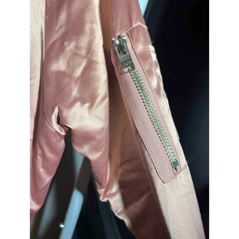 Unif X Urban Outfitters Pink Satin Bomber Jacket - Picture 5 of 7